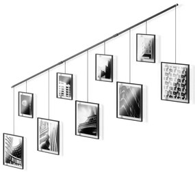 Rame negre de agățat 9 buc. din metal 223x77,5 cm Exhibit – Umbra