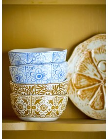 Boluri mici albastre/portocalii 4 buc. din gresie 200 ml Milton – Bloomingville