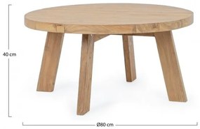 Masă din lem de teak, D80 cm, Bolivar, Bizzotto