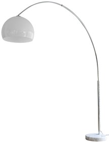 Lampadar din metal/marmura/plastic 230 cm alb, 1 bec