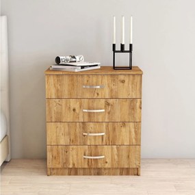 Comoda 616TNM1506, stejar, PAL melaminat, 72x45x81 cm