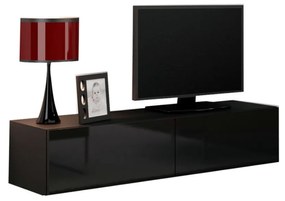 Masă TV/Dulap Zylia 140 (Negru + Negru lucios ). 1053758