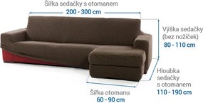 Nueva Textura Huse care se întind foarte bine NIAGARA tutunului canapea cu otoman dreapta (l. 200 - 300 cm)