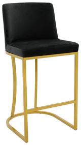 Scaun Bar Irman Catifea Negru