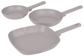 RESIGILAT - Set 3 Tigai antiaderente Taupe Collection Berlinger Haus BH 8109