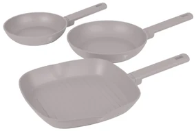 RESIGILAT - Set 3 Tigai antiaderente Taupe Collection Berlinger Haus BH 8109