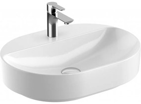 Lavoar pe blat Geberit Variform 60 cm fara orificiu preaplin eliptic