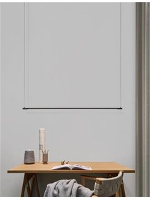 Lustra LED suspendata design liniar ELETTRA negru, L-120cm