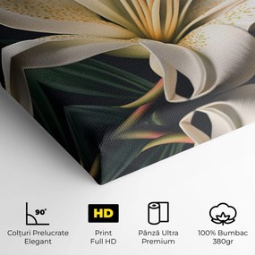 Tablou Canvas, 40x80cm, Dormitor si Living, Flori, Crini, Big Lily View