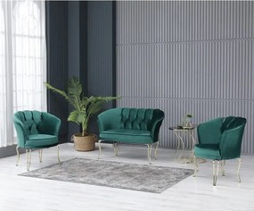 Canapea 2 locuri  Viena  verde auriu