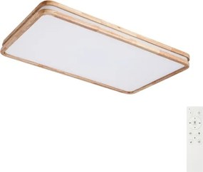 Brilagi - Corp de iluminat LED reglabil MOLINA SQUARE LED/128W/230V, stejar, 90x60 cm + telecomandă