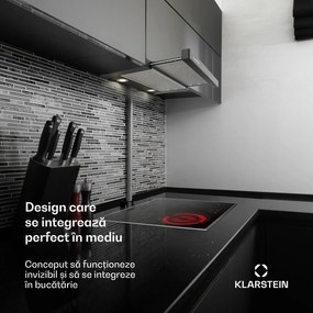 Klarstein Vinea, hotă incorporabilă, construcție plată, 60 cm, negru