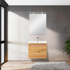 Mobilier complet de baie Vario Clam 60, stejar alb