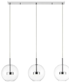 Lustra moderna cu 3 pendule LED Enceladus crom