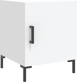 vidaXL Noptieră, alb, 40x40x50 cm, lemn compozit