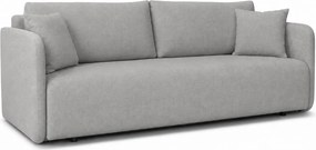Canapea extensibila Allen, stofa catifelata gri - Element 04, cu lada