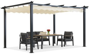 Barbados pergolă terasă 3x4 m Garden Point antracit bej