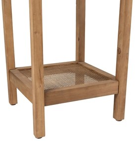 Set 2 mese de cafea , din lemn de pin si sticla, Firmin