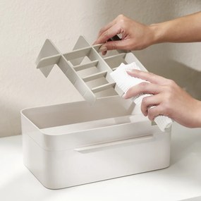 Organizator de baie bej pentru cosmetice din plastic Viva – Joseph Joseph