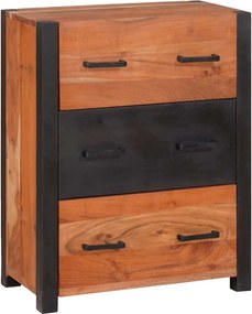 vidaXL Bufet cu sertar Maro 55 x 30 x 75 cm Lemn Solid de Acacia