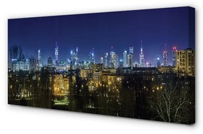 Tablouri canvas panorama de noapte din Varșovia