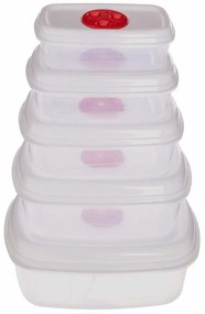 Set recipiente pentru alimente, 5 dimensiuni, ideale pentru microunde