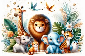 Tablou regele junglei și prietenii lui drăgălași