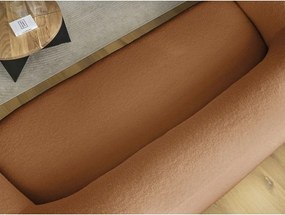 Canapea portocalie cu tapițerie din țesătură bouclé 193 cm Elina – Bobochic Paris