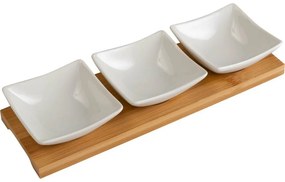 Lamart LT9217 Set de servire din 4 piese Bamboo,26 x 8 cm