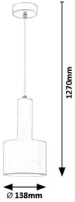 Pendul industrial design metalic Elliot alb 5601 RX