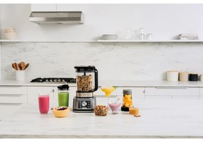 Blender Ninja Foodi Power Nutri CB350EU, 1200W, 2.1L, 3in1, 6 programe, Smart Torque, Auto-iQ, Negru/inox