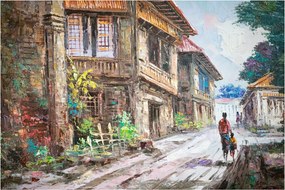 Tablou - Satul filipinez, Asia (90x60 cm)
