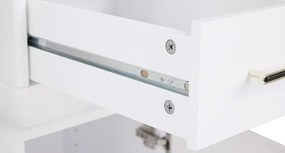 MANIA201 - Masuta manichiura, 120 cm, cu aspirator incorporat, masa cosmetica - Alba