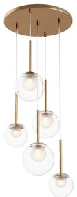Lustra suspendata design modern minimalist Basic 5L aurie