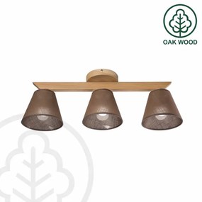 Lustră aplicată Brilagi ANTHONY 3xE14/40W/230V stejar/maro
