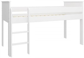 Pat înălțat Albrim 90 x 200 cm, alb mat