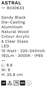 Aplica de perete LED iluminat exterior decorativ IP65 ASTRAL