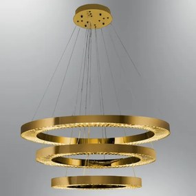 Pendul LED pe cablu JESI, 99 W, 230 V, 3000 K, Ø 100 cm, bronz