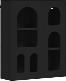 vidaXL Dulap suspendat cu raft Negru 59 x 20 x 71.5 cm Lemn compozit