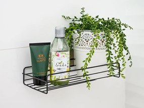 Etajera de baie fara gaurire VIENTO, neagra