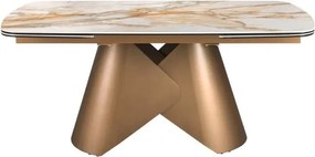 Masa extensibila design LUX Porcelain Marble 180-270cm