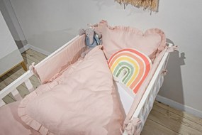 Lenjerie de pat din in pentru patut DUSTY PINK, mar. M