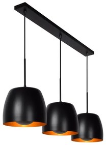 Lustră pe cablu NOLAN 3xE27/40W/230V neagră Lucide 30488/03/30