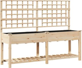 vidaXL Vază pentru Grădină cu raft Bej 203,5 x 54 x 152,5 cm