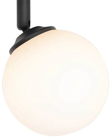 Spotlight modern negru cu sticlă opala cu întrerupător - Atena