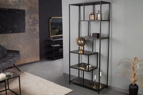 Raft design industrial Slim Line 185x77cm, negru