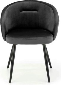 Scaun K430, negru, stofa catifelata/metal, 61x54x77 cm