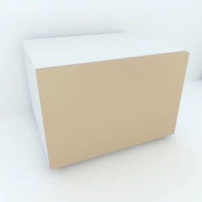 Armonia Comoda alba cu o usa cu sistem &quot;PUSH TO OPEN&quot; front PAL Cappuccino