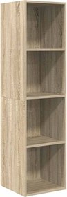 vidaXL Dulap TV montat pe perete, stejar Sonoma, 37x37x142,5 cm, PAL