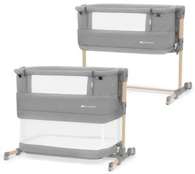 Pătuț pentru bebeluși KINDERKRAFT NESTE GROW gri deschis